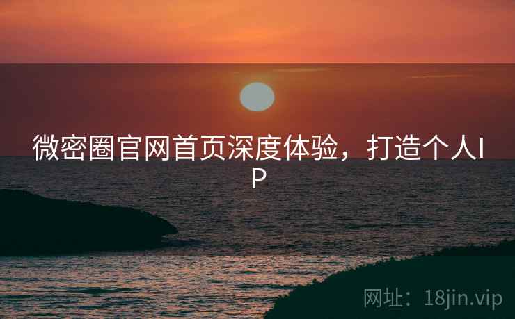 微密圈官网首页深度体验，打造个人IP