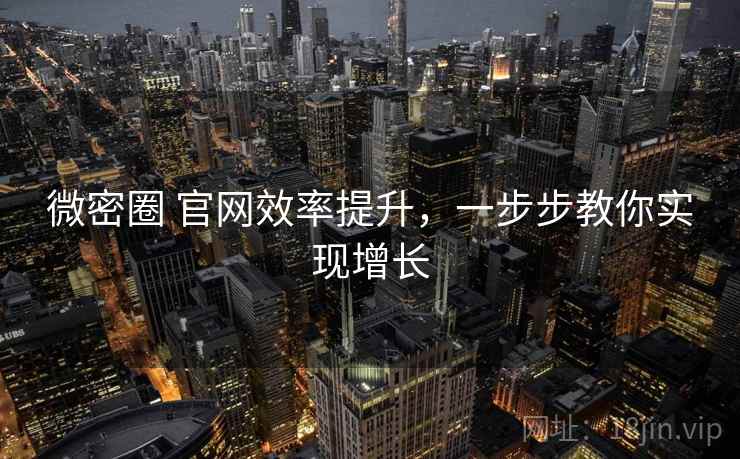 微密圈 官网效率提升，一步步教你实现增长