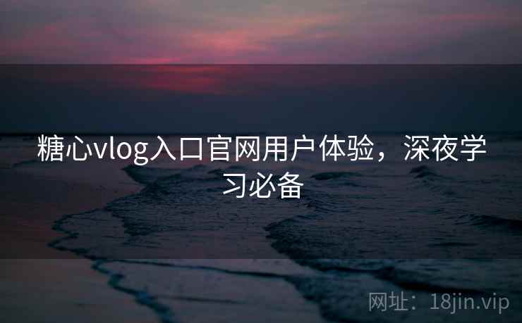 糖心vlog入口官网用户体验，深夜学习必备